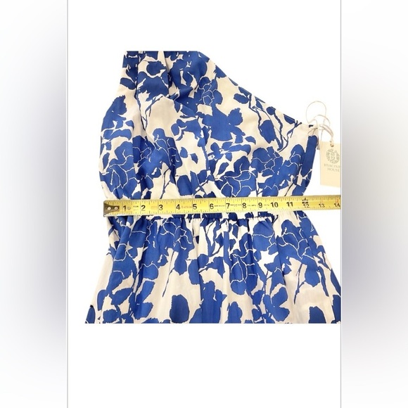 Hyacinth House Sybil Maxi Dress XXS Blue Floral One Shoulder Cotton Lined NWT - Picture 4 of 16